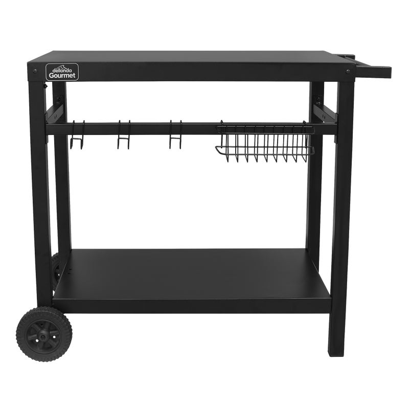 Dellonda DG45 Plancha Trolley with Utensil Holder - Black - additional view 3