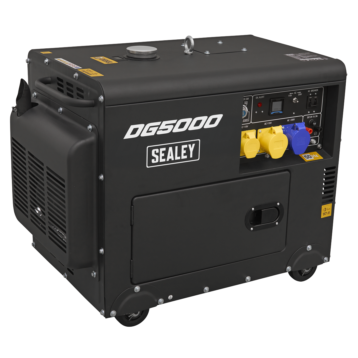 Sealey DG5000 5000W Diesel Generator 4-Stroke Engine 110/230V