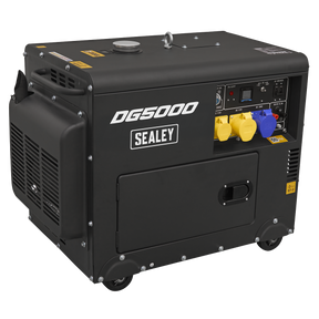 Sealey DG5000 5000W Diesel Generator 4-Stroke Engine 110/230V