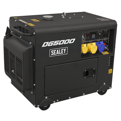 Sealey DG5000 5000W Diesel Generator 4-Stroke Engine 110/230V