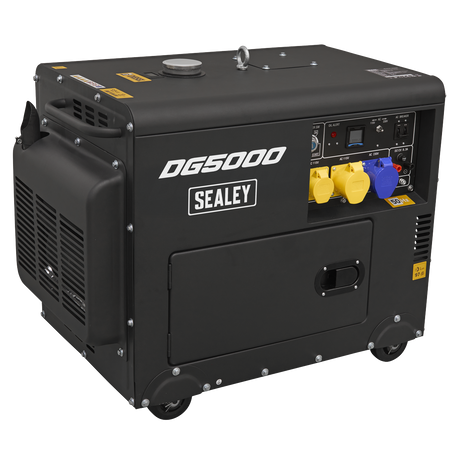 Sealey DG5000 5000W Diesel Generator 4-Stroke Engine 110/230V