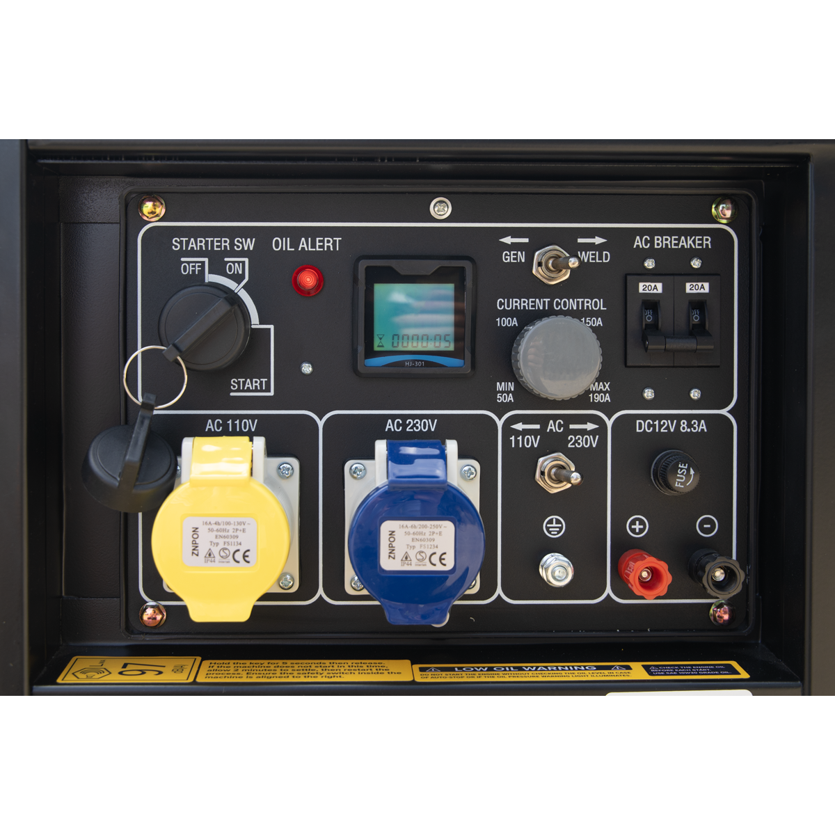 Sealey DG5000W 5000W Diesel Welder Generator 4-Stroke Engine 110/230V - additional view 5