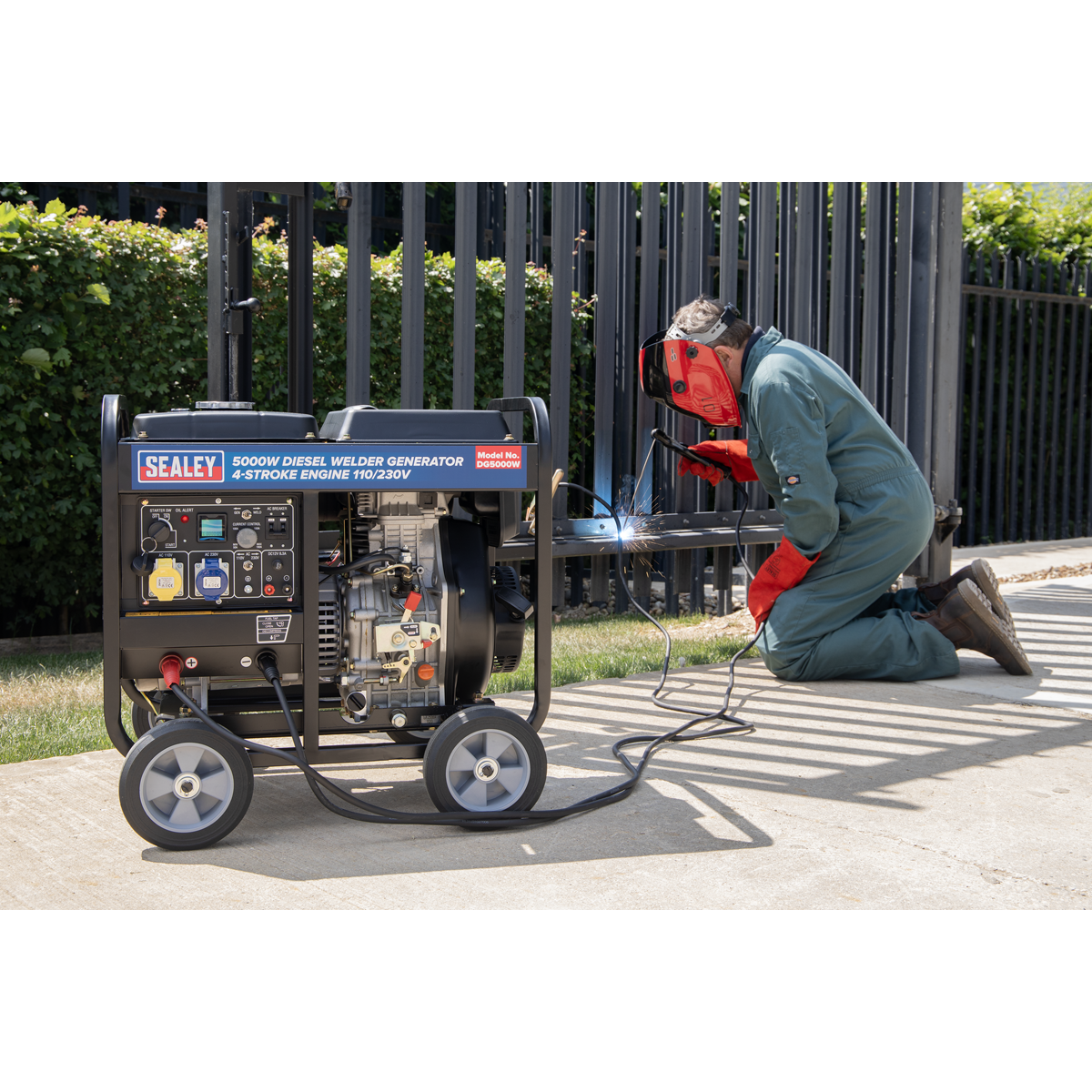 Sealey DG5000W 5000W Diesel Welder Generator 4-Stroke Engine 110/230V - additional view 7