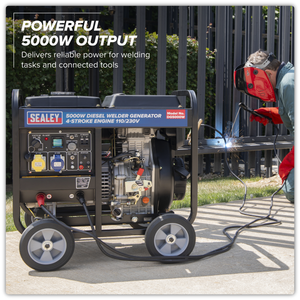 Sealey DG5000W 5000W Diesel Welder Generator 4-Stroke Engine 110/230V - additional view 14