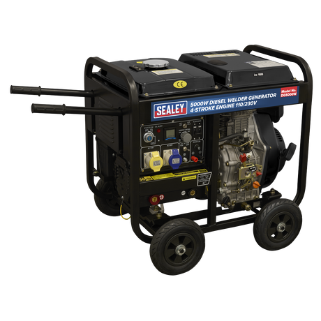 Sealey DG5000W 5000W Diesel Welder Generator 4-Stroke Engine 110/230V