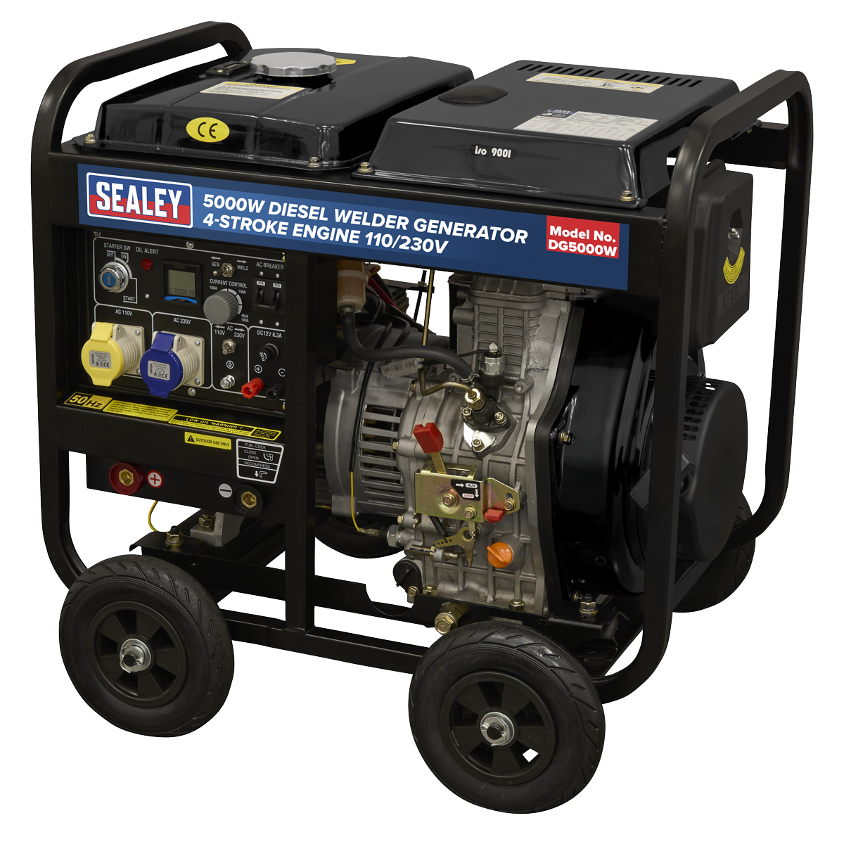 Sealey DG5000W 5000W Diesel Welder Generator 4-Stroke Engine 110/230V - additional view 2