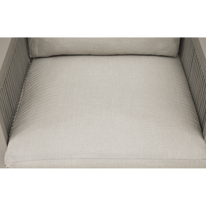 Dellonda DG50 Fusion Garden/Patio Dining Chairs with Armrests 4pc - Light Grey - additional view 4