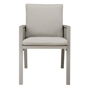 Dellonda DG50 Fusion Garden/Patio Dining Chairs with Armrests 4pc - Light Grey - additional view 3
