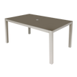 Dellonda DG51 Fusion Aluminium Garden Dining Table with Tempered Glass & Parasol Hole - Light Grey