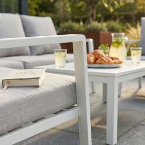 Dellonda DG52 Kyoto Aluminium Outdoor Sofa & Coffee Table Set 4pc - additional view 10