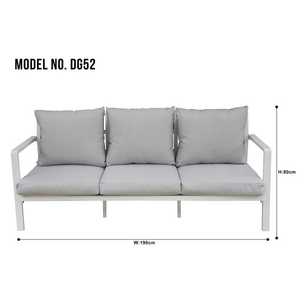 Dellonda DG52 Kyoto Aluminium Outdoor Sofa & Coffee Table Set 4pc - additional view 8