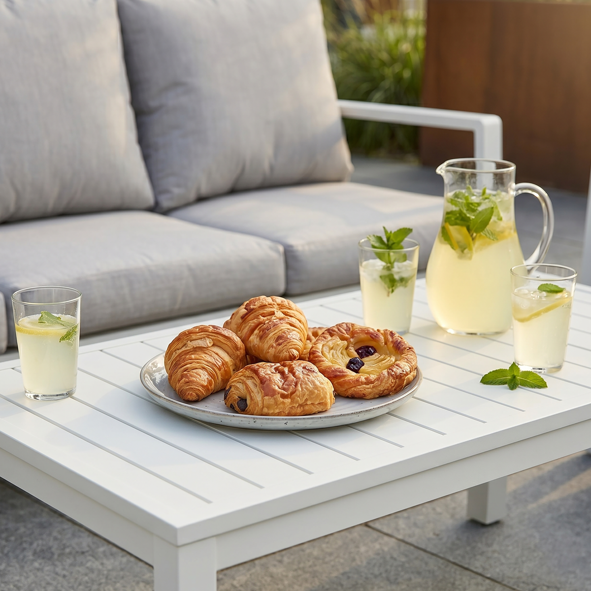 Dellonda DG52 Kyoto Aluminium Outdoor Sofa & Coffee Table Set 4pc - additional view 13