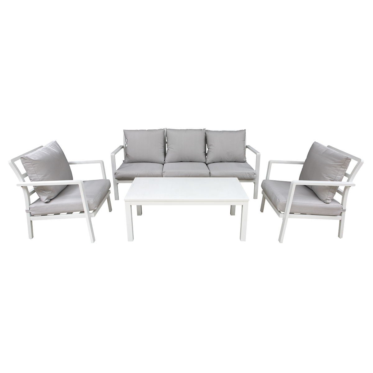 Dellonda DG52 Kyoto Aluminium Outdoor Sofa & Coffee Table Set 4pc