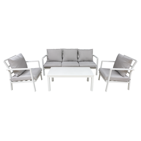 Dellonda DG52 Kyoto Aluminium Outdoor Sofa & Coffee Table Set 4pc