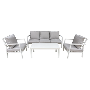 Dellonda DG52 Kyoto Aluminium Outdoor Sofa & Coffee Table Set 4pc