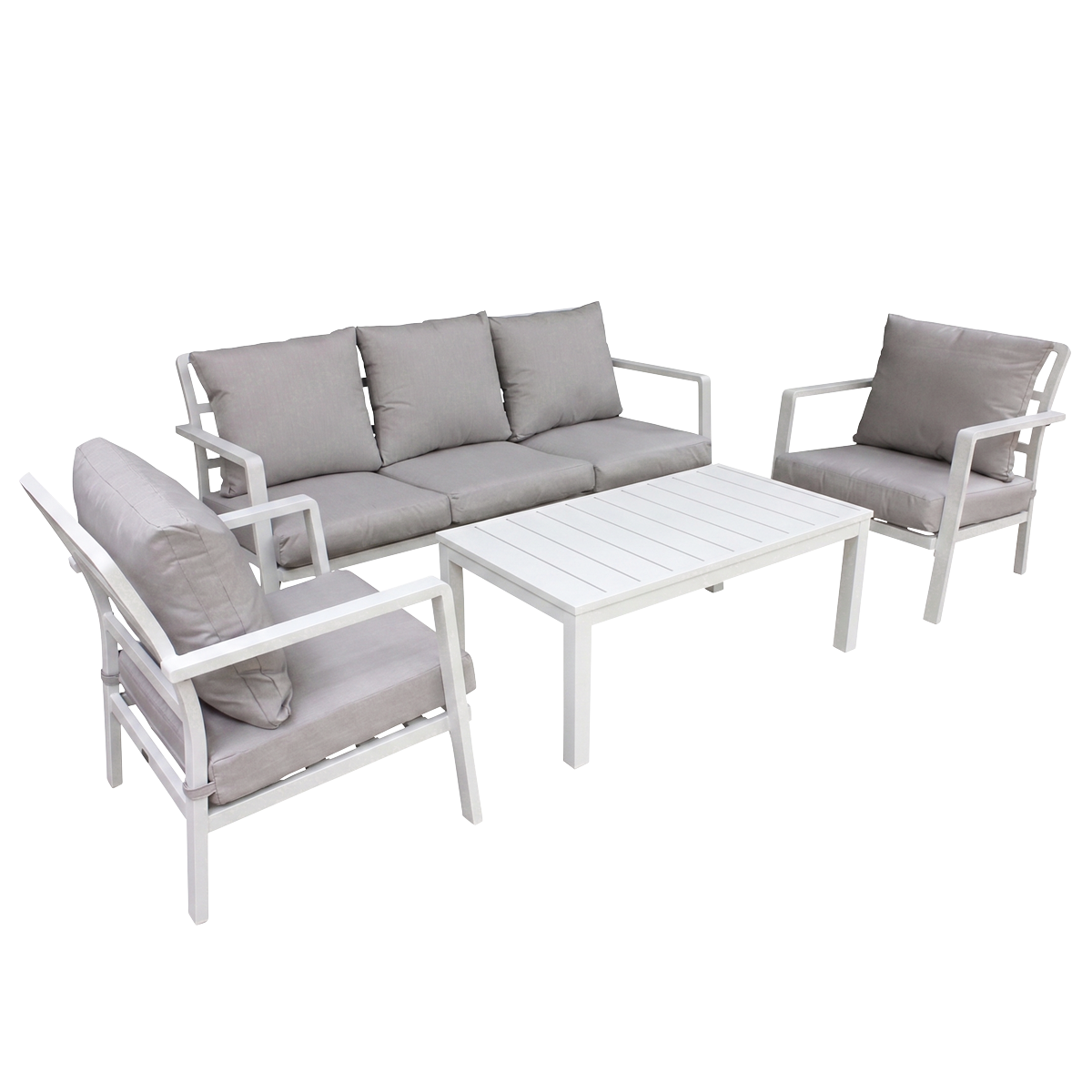 Dellonda DG52 Kyoto Aluminium Outdoor Sofa & Coffee Table Set 4pc - additional view 14