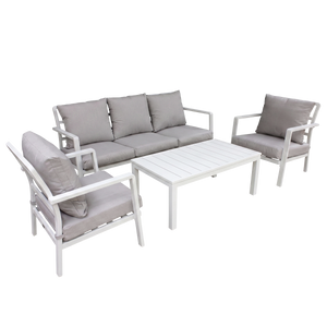 Dellonda DG52 Kyoto Aluminium Outdoor Sofa & Coffee Table Set 4pc - additional view 14