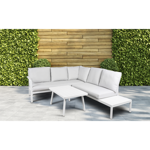 Dellonda DG53 Kyoto Aluminium Outdoor Corner Sofa & Coffee Table Set 3pc - additional view 12