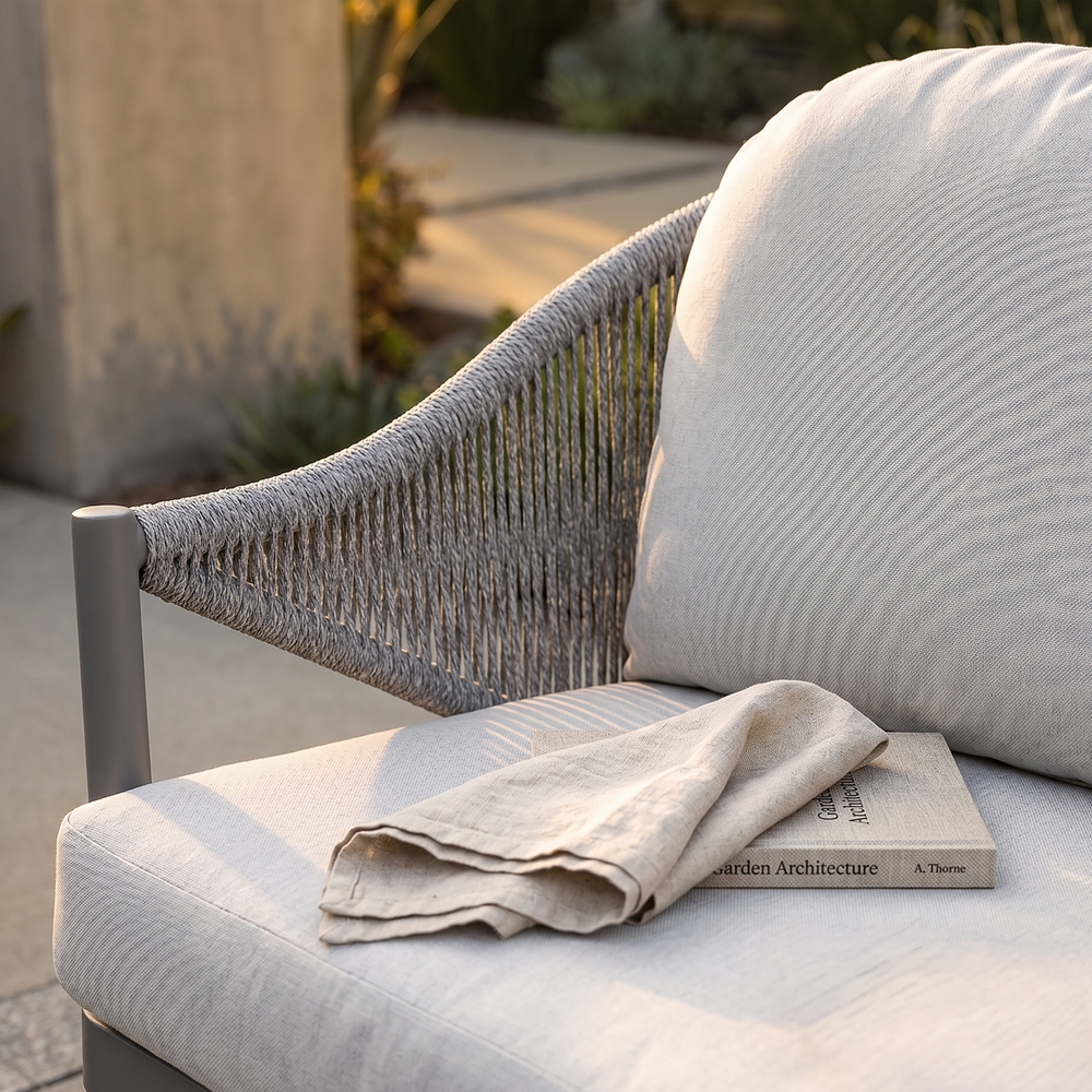Dellonda DG59 Echo Aluminium Outdoor Sofa, Chair & Coffee Table Set 4pc - additional view 8