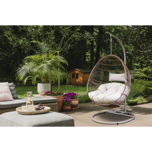 Dellonda DG60 Single Swinging Egg Chair with Cushion - additional view 4
