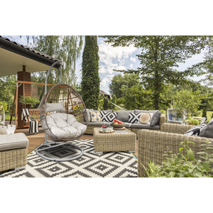 Dellonda DG60 Single Swinging Egg Chair with Cushion - additional view 5