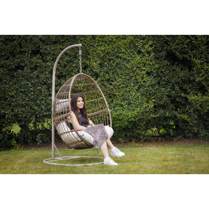 Dellonda DG60 Single Swinging Egg Chair with Cushion - additional view 6