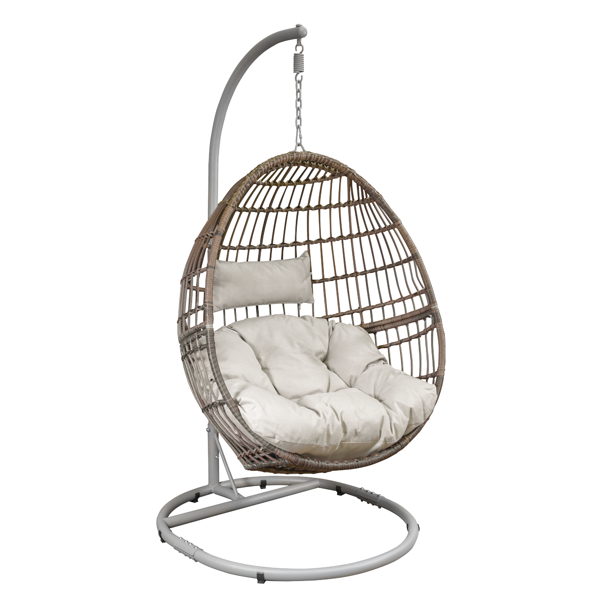 Dellonda DG60 Single Swinging Egg Chair with Cushion - additional view 2