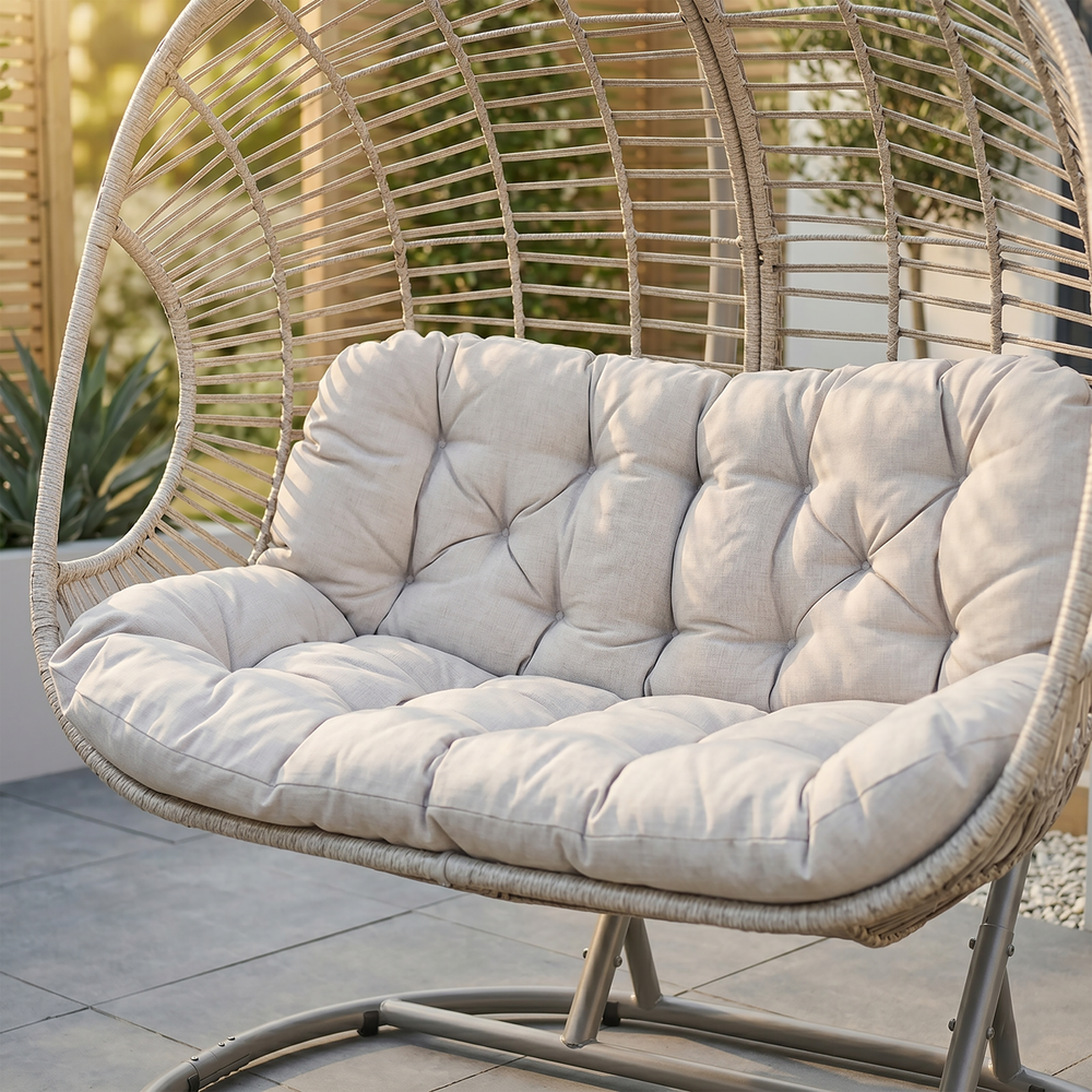 Dellonda DG61 Double Swinging Egg Chair with Cushion - additional view 3