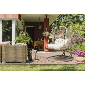 Dellonda DG61 Double Swinging Egg Chair with Cushion - additional view 10