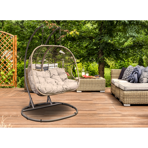 Dellonda DG61 Double Swinging Egg Chair with Cushion - additional view 11