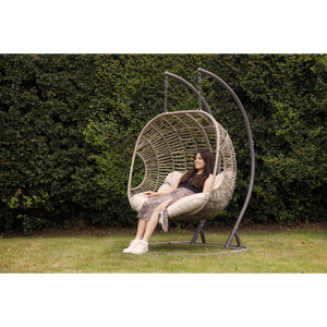 Dellonda DG61 Double Swinging Egg Chair with Cushion - additional view 5