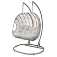 Dellonda DG61 Double Swinging Egg Chair with Cushion
