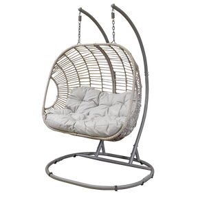 Dellonda DG61 Double Swinging Egg Chair with Cushion
