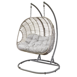 Dellonda DG61 Double Swinging Egg Chair with Cushion