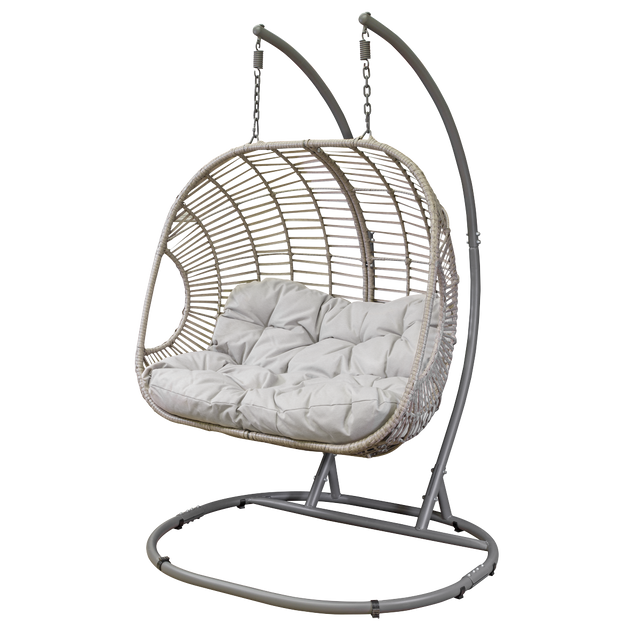Dellonda DG61 Double Swinging Egg Chair with Cushion