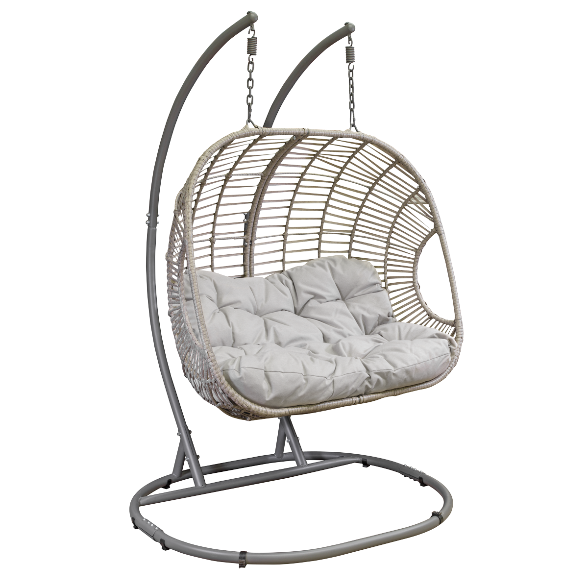 Dellonda DG61 Double Swinging Egg Chair with Cushion - additional view 9