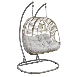 Dellonda DG61 Double Swinging Egg Chair with Cushion - additional view 9