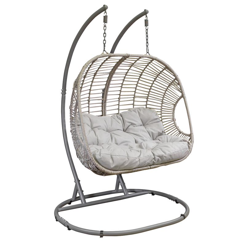 Dellonda DG61 Double Swinging Egg Chair with Cushion - additional view 9