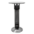 Dellonda DG63 Bistro Table with 1600W Heater, 95cm, Black/Stainless Steel
