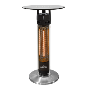Dellonda DG63 Bistro Table with 1600W Heater, 95cm, Black/Stainless Steel - additional view 2