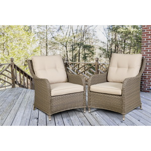Dellonda DG69 Chester Rattan Wicker Outdoor Armchairs 2pc - additional view 4