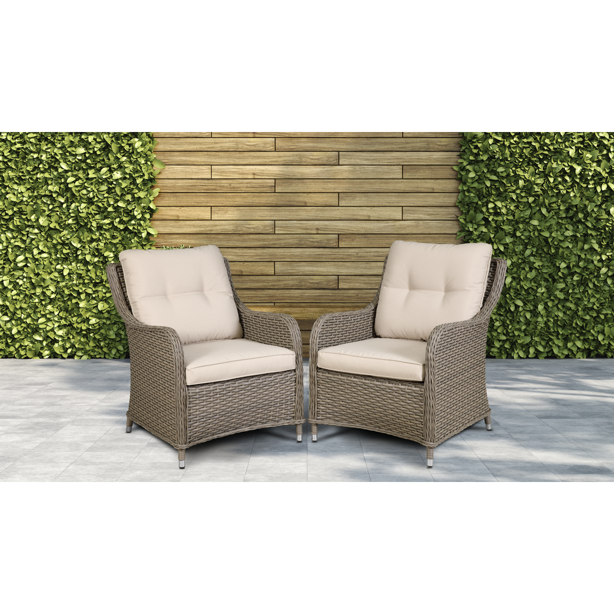 Dellonda DG69 Chester Rattan Wicker Outdoor Armchairs 2pc - additional view 5