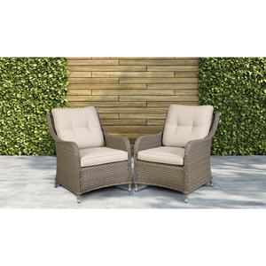 Dellonda DG69 Chester Rattan Wicker Outdoor Armchairs 2pc - additional view 5