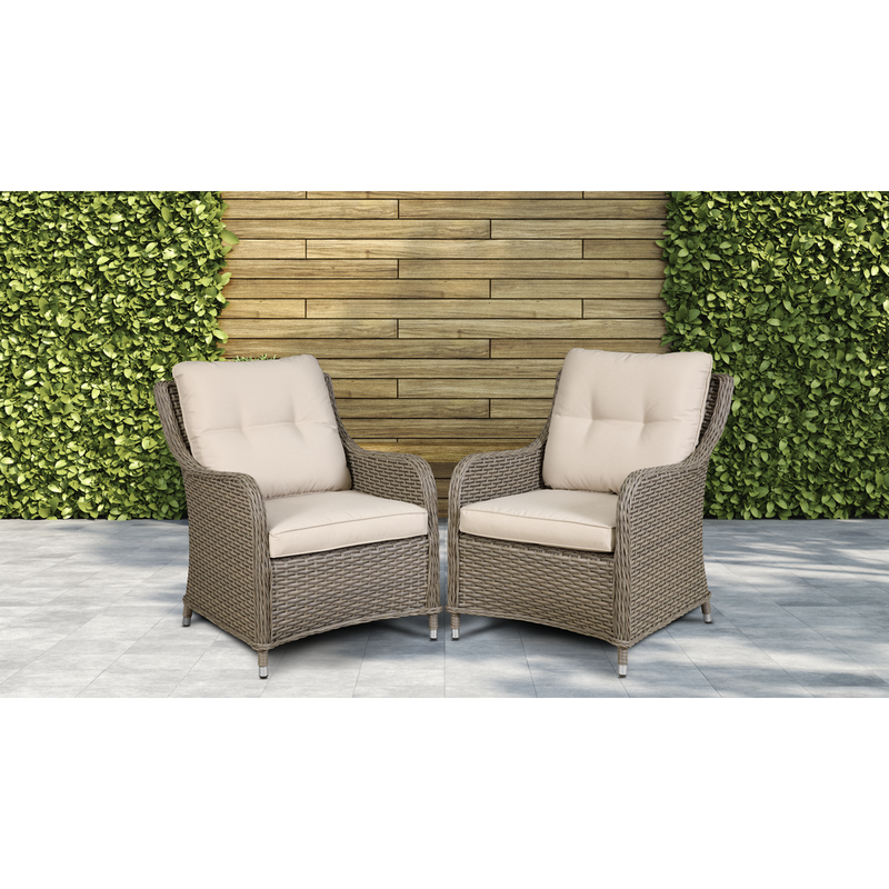 Dellonda DG69 Chester Rattan Wicker Outdoor Armchairs 2pc - additional view 5