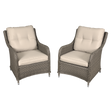 Dellonda DG69 Chester Rattan Wicker Outdoor Armchairs 2pc
