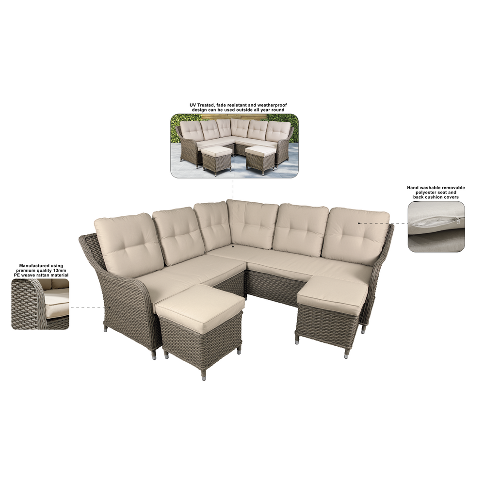 Dellonda DG72 Chester Rattan Wicker Outdoor Furniture - additional view 9