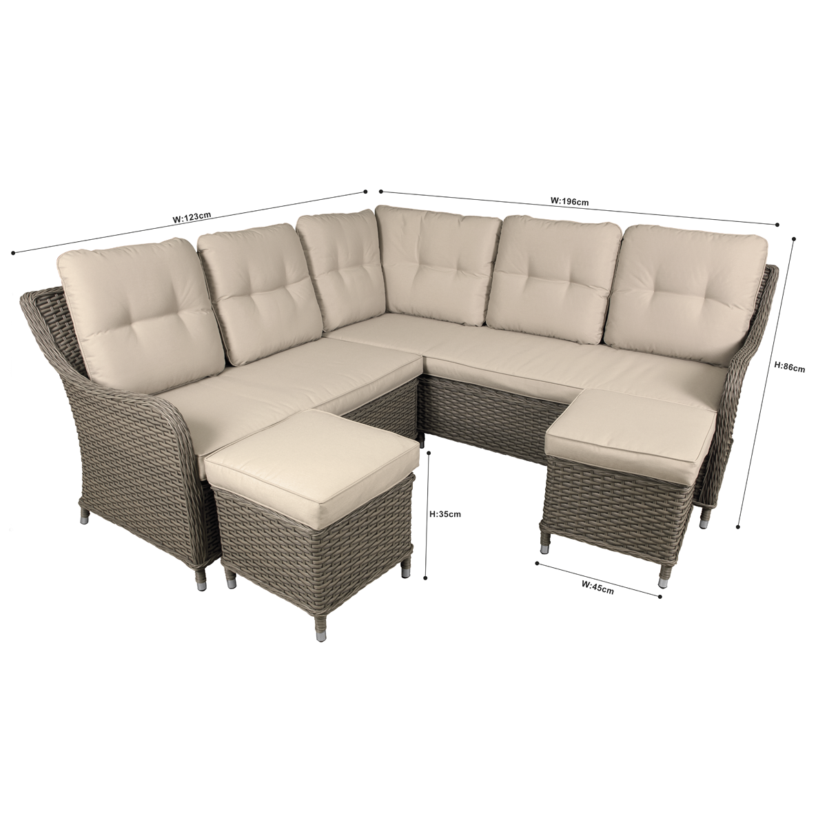 Dellonda DG72 Chester Rattan Wicker Outdoor Furniture - additional view 10