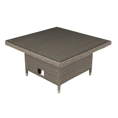 Dellonda DG73 Chester Rattan Wicker Adjustable-Height Outdoor Dining Table