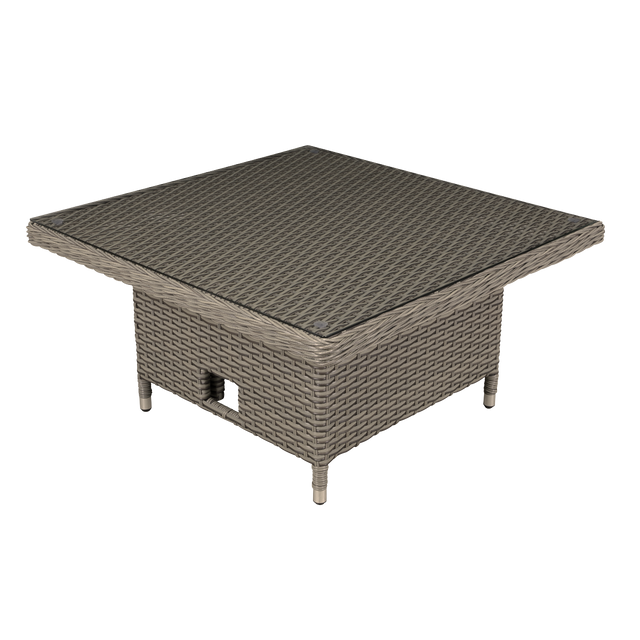 Dellonda DG73 Chester Rattan Wicker Adjustable-Height Outdoor Dining Table