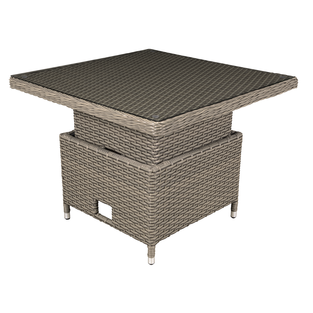 Dellonda DG73 Chester Rattan Wicker Adjustable-Height Outdoor Dining Table - additional view 5